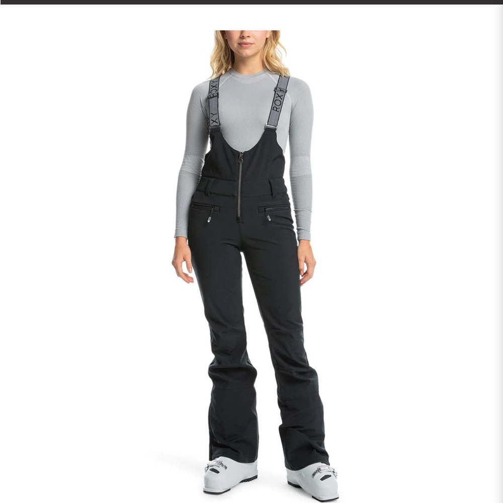 Roxy Women's Summit Bib Pants in pink.